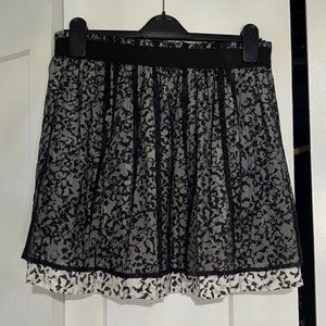 NWT Theory Abstract Print Pleated Skirt